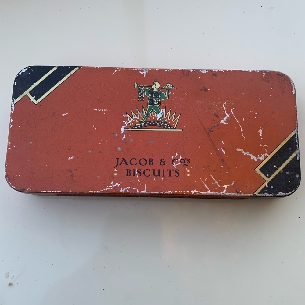 Vintage Jacob’s & Co. Biscuits Cream Crackers Free Sample Tin Antique